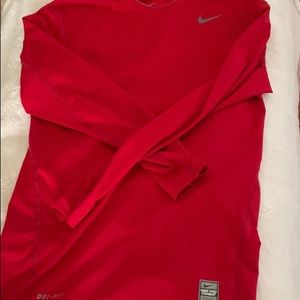 red nike pro combat shirt